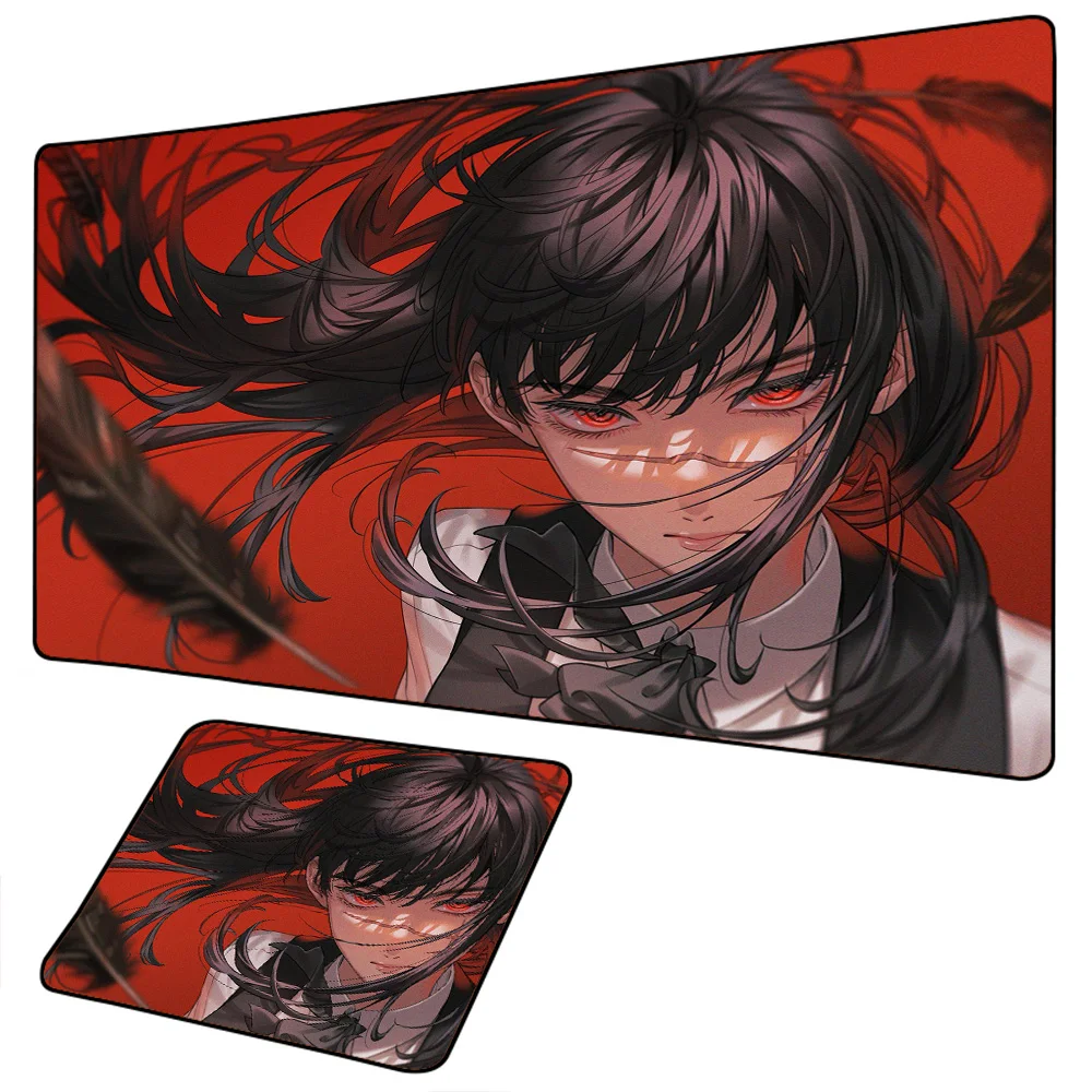 Chainsaw Man Mouse Pad Overlock Makima Non-slip Large MousePad Gaming Accessories Kawaii Anime Desk Mat Speed  Edition Mouse Pad