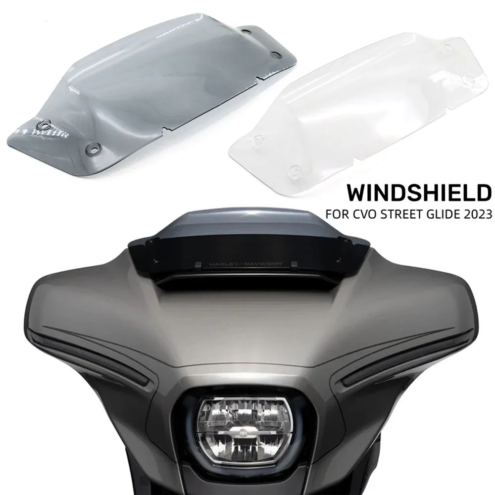 NEW Motorcycle Accessories Street Sliding With 5-Inch Front Windshield For Harley CVO Street Glide 2023 2024 FLHXSE Smoke Shield