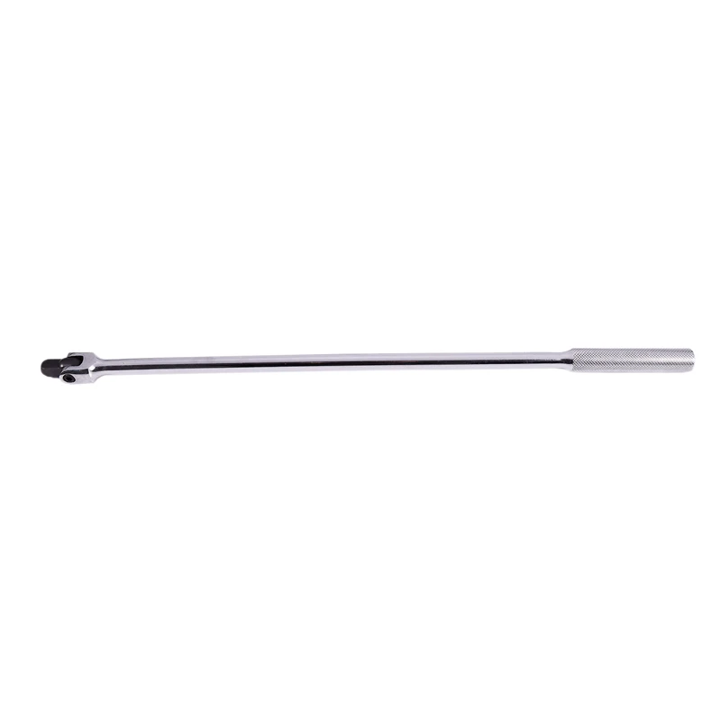 1Piece 24 Inch Long 1/2 Inch Breaker Bar Socket Driver 180 Degree Flex Head With Spring-Loaded Ball Bearing Socket Wrench Hand T