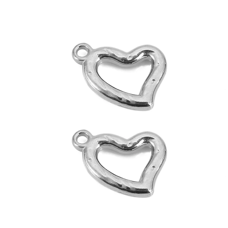 5 Stück nie verblassen PVD Edelstahl Halskette Charms Lot Ohrringe Anhänger Herz Charms für DIY Armband Erkenntnisse Schmuckherstellung