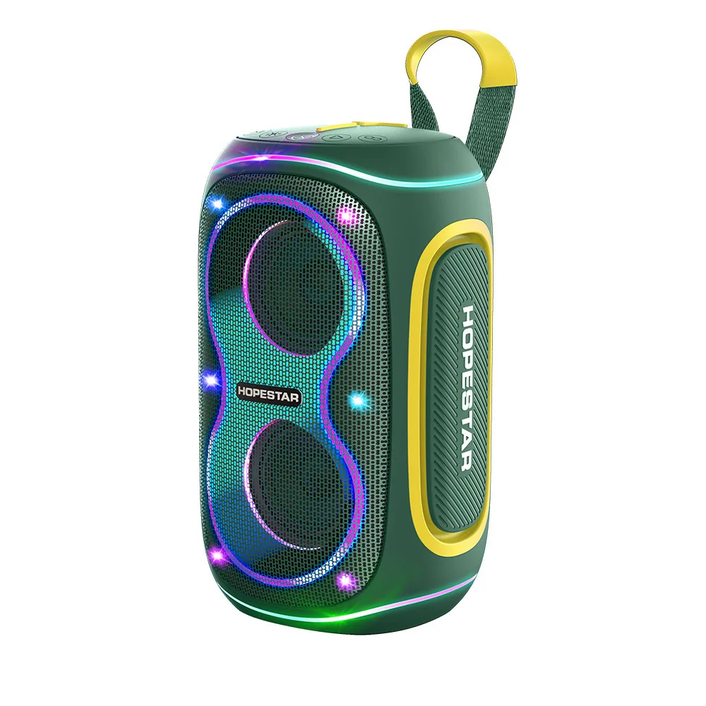 HOPESTAR Party210 Mini Portable Tone Pulse RGB Light Wireless Bluetooth Speakers Outdoor Smart Waterproof Stereo Bass Surroundss