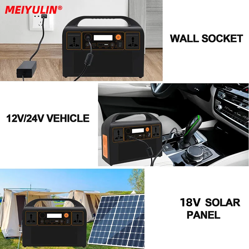 300W 110/220V Portable Power Station Supply 90000mAh Solar Generator Outdoor Camping Emergency Auxiliary Battery Pack Power Bank