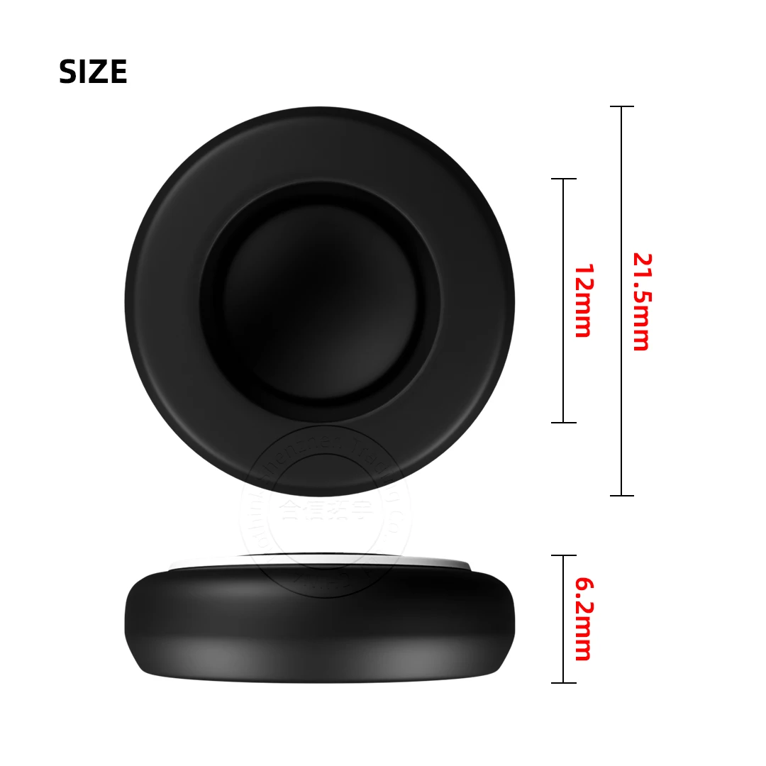 Tapas de Joystick de silicona antideslizantes texturizadas para Switch 2 Base negra + diseño de anillos de Color cubierta de palanca de pulgar para Switch2 Joy-con