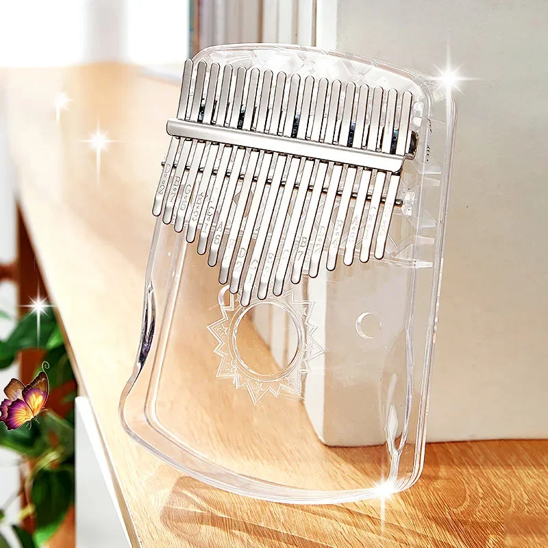 

Transparent Thumb Piano Kalimba Crystal Kalimba 17 Keys Professional Thumb Piano Mini Piyano Piano Keyboard Musical Instrument