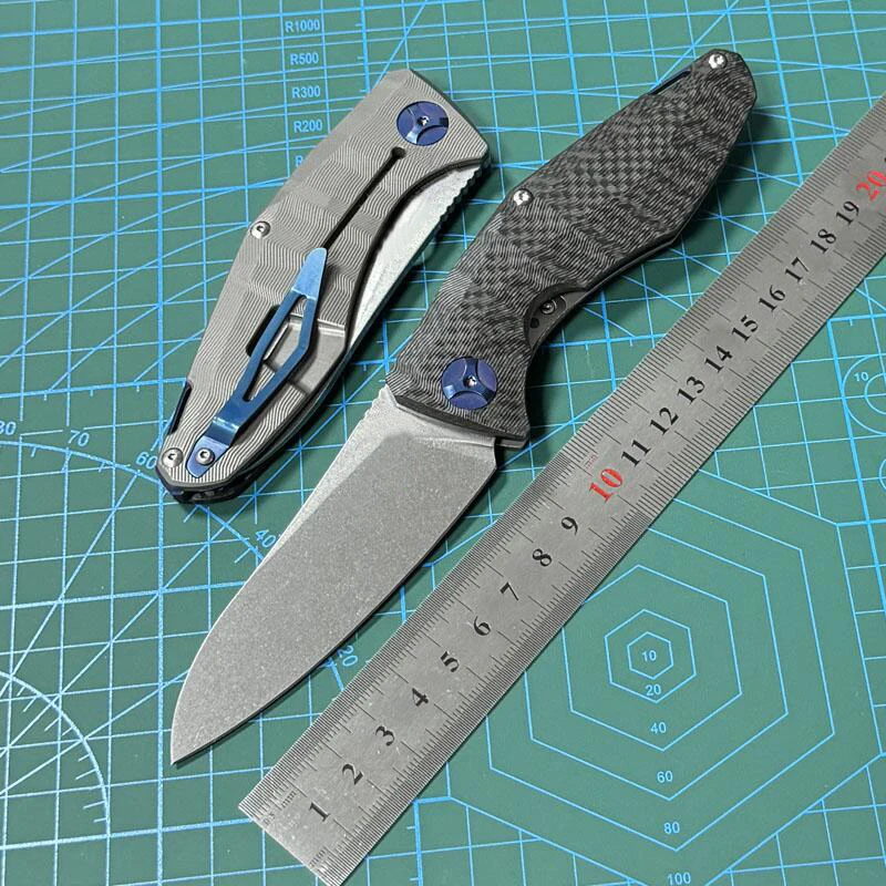

Lism Store Spy-C235CFTIP Folding Knife 3.5" S90V Stonewashed Plain Blade, Carbon Fiber and Titanium Handles - C235