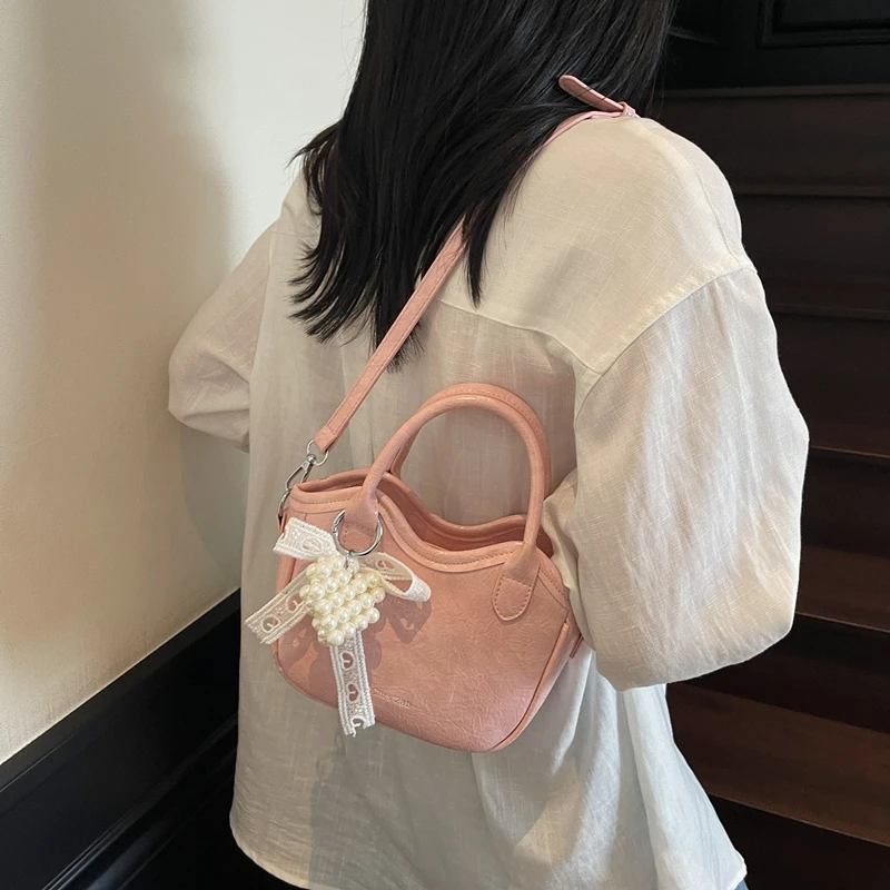

New Fashion Trend Solid Color Versatile Women's PU Leather Shoulder Crossbody Bag Simple Casual Commuting Storage Bags