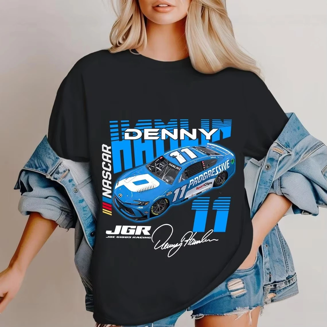 2026 New Spring Summer Cotton T-shirt Danny Hamlin 2026 NASCAR T-shirt, Danny Hamlin Loose Cotton T-shirt
