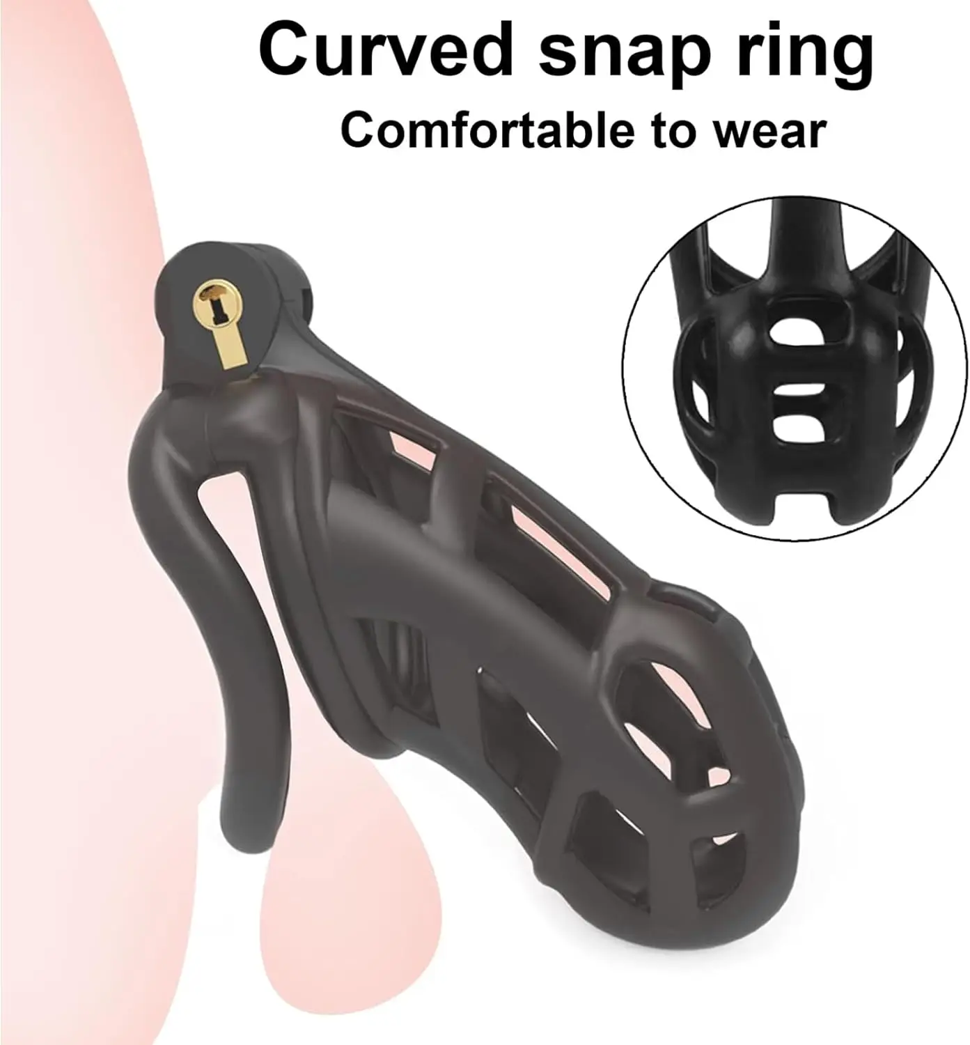 Resin Chastity Device Cock Cage with 4 Rings Male Urethral Chastity Penis Rings Adult Sex Erotic Toys Kits for Penis Exerciser