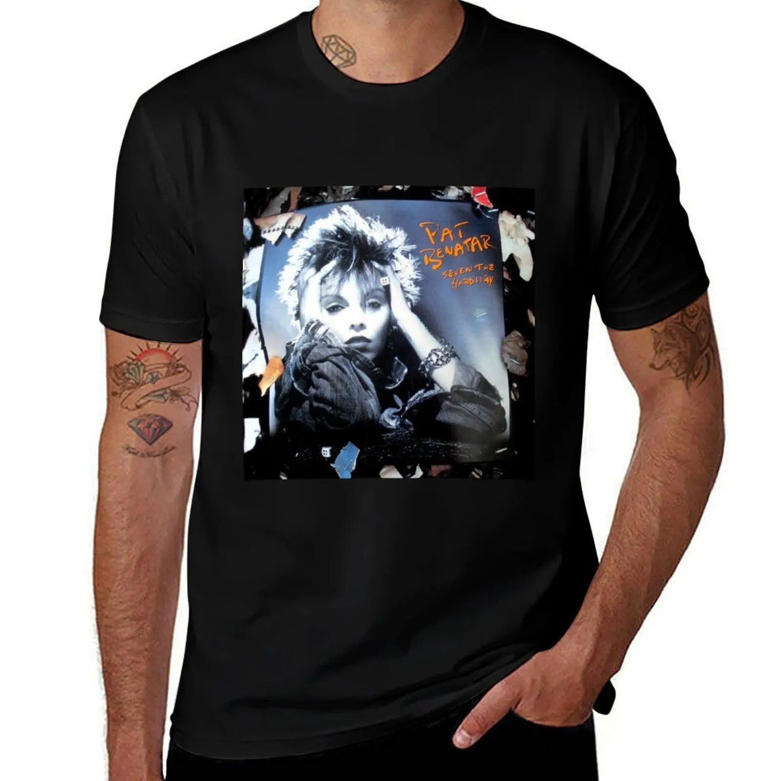 

Pat Benatar seven the hard way T-Shirt Basic Comfort Fit T-Shirt for Men