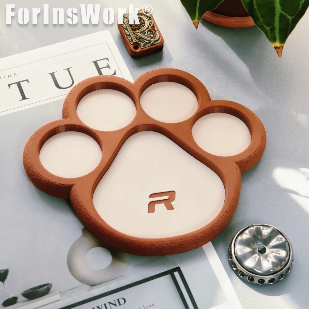 صينية تخزين مخلب القطط اللطيفة مطبوعة ثلاثية الأبعاد - منظم EDC لملحقات مكتب البراغي الصغيرة منضدة العمل