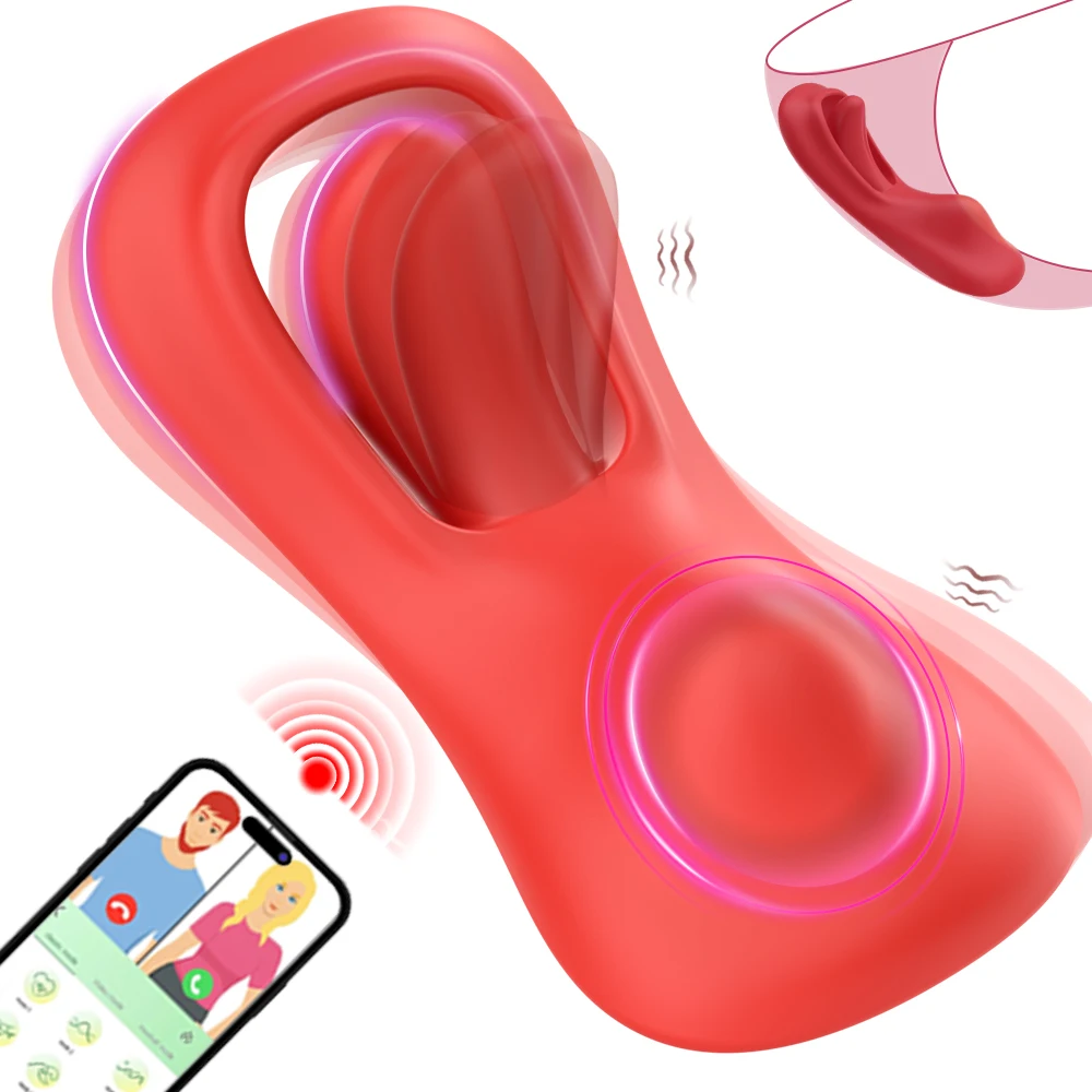 Wearable Vibrator App Remote Control Tongue-Shaped Mini Vibrators Panties Butterfly Clitoral Stimulator Clit Sex Toys for Women