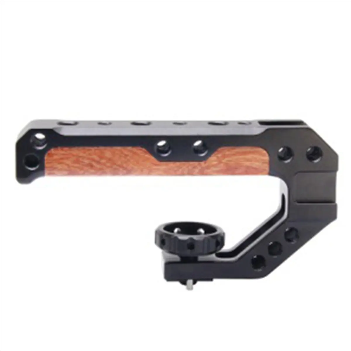 DT!~D1920 HOT-ARRl Locating Top Wooden Handle Camera Cage with Cold Shoe for Microphone LED Light Monitor