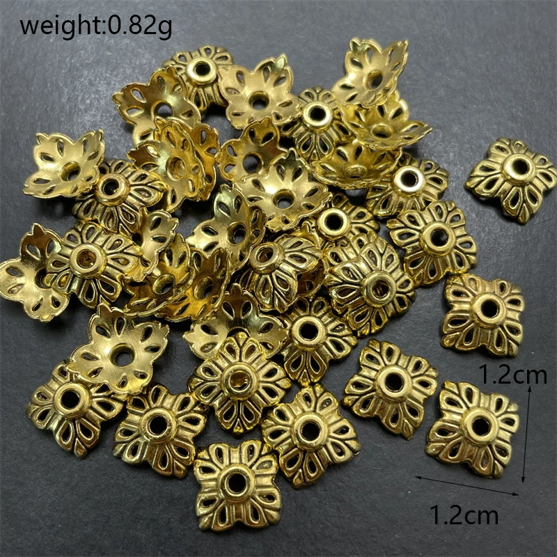 Hollow Out Big Hole Vintage Metal Loose Spacer Bead Caps For Jewelry Making DIY Finding Accessories Supplies Wholesale 10-30pcs