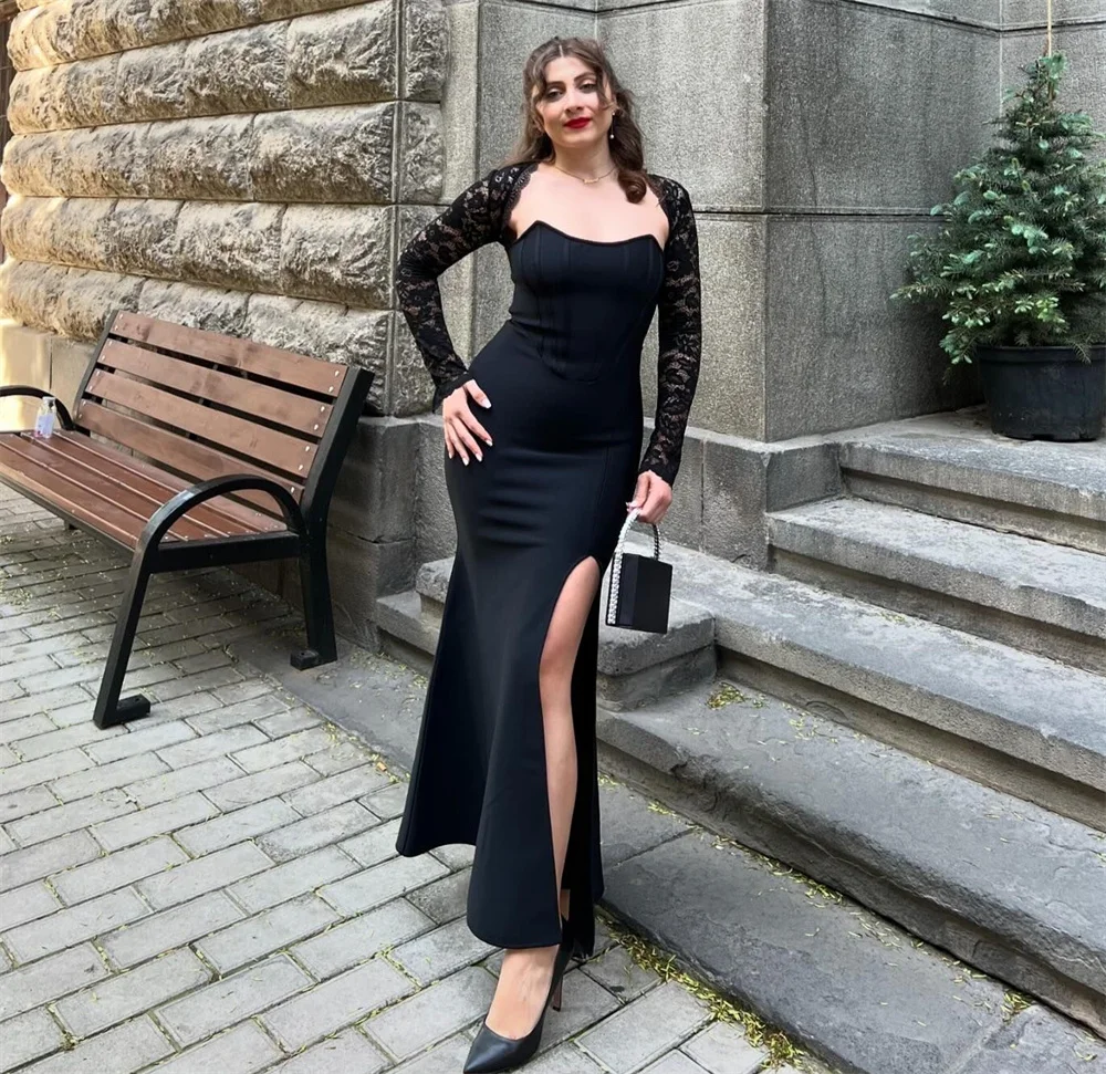 

Customized Modern Style Sexy Jersey Pleat Mermaid Strapless Midi Dresses Homecoming Dresses Matching Fashion Casual Classic Eleg