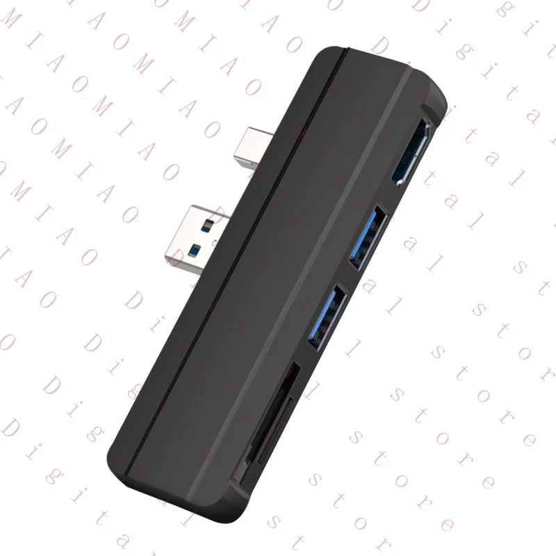 TG   SD/SDHC/SDXC/Micro SD Black USB HUB Docking Station For Surface Pro 4/5/6