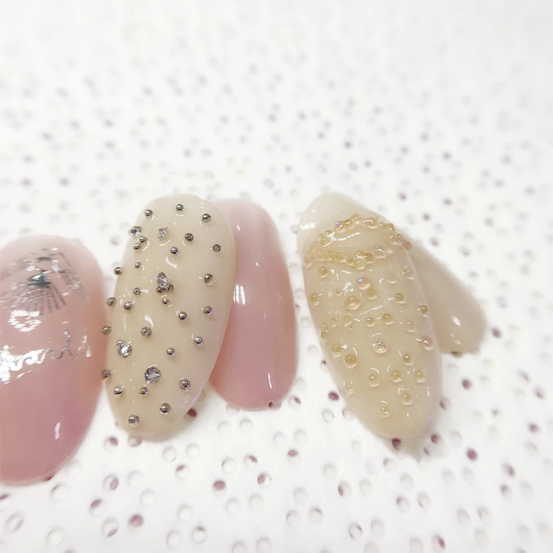 ミニパールとラインストーン,5g/ボトル,パール,クリスタル,ネイルアートの装飾