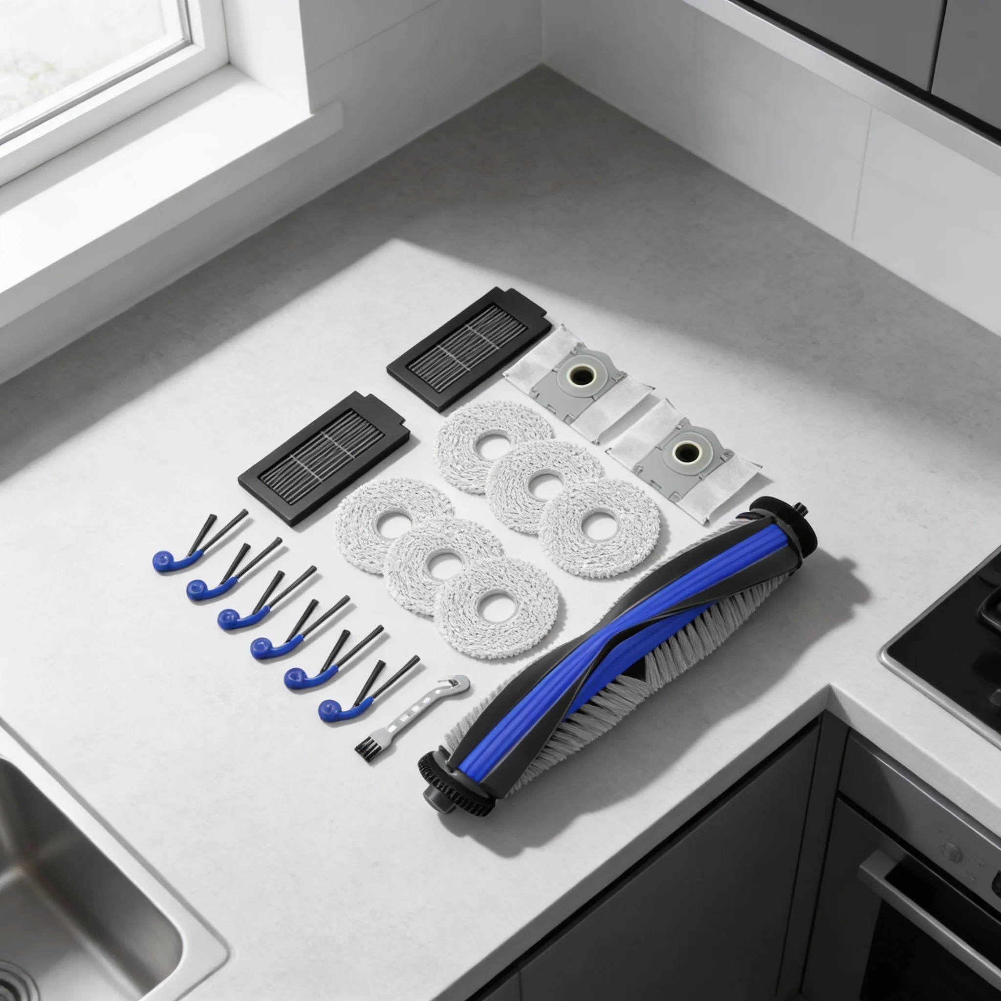 

Replacement Filter Mop Dust Bag Accessory Kit Compatible For ECOVACS For DEEBOT For T30C For Omni Vacuum Cleaner