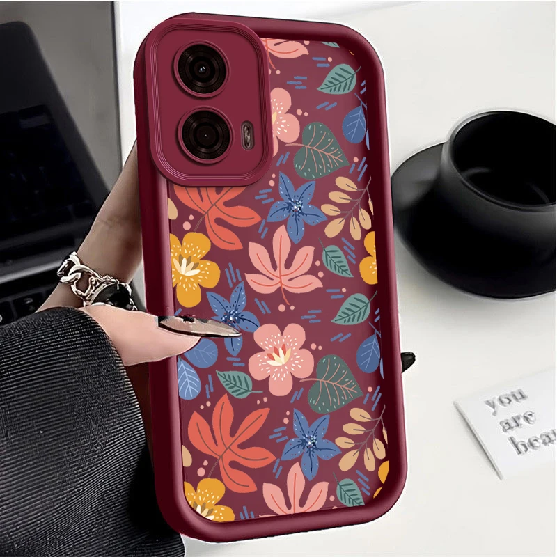 G24 Colorful Flower New Sky Eye Phone Case For Motorola Moto G24 G24Power G54Power G20 G30 G34 G53 G54 G84 E40 E32 G04 G22 Cover