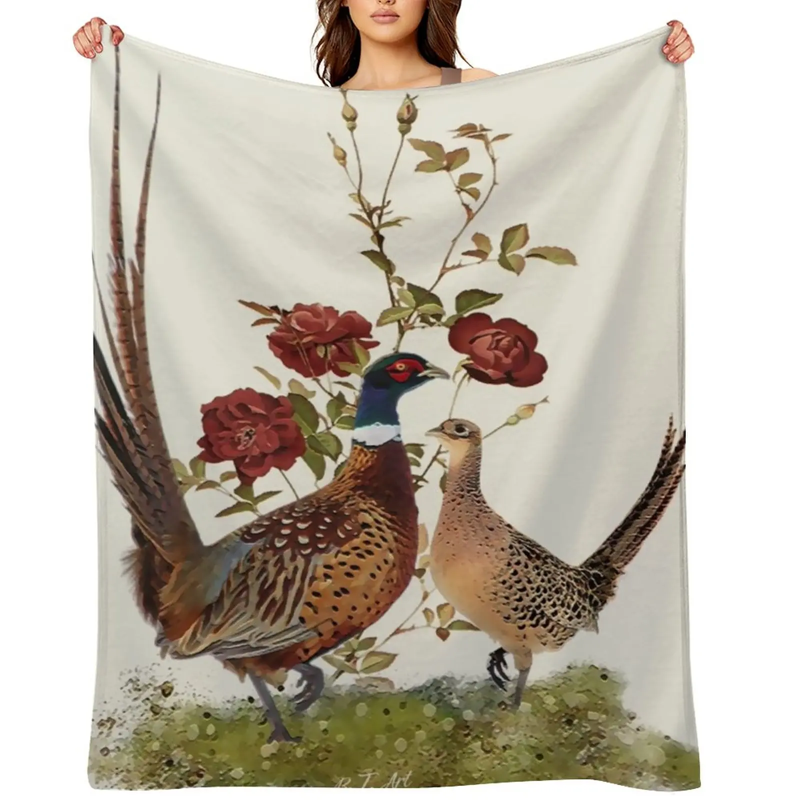 

A beautiful wild bird - Pheasant Throw Blanket Blankets For Bed Thins Flannels Sleeping Bag Blankets