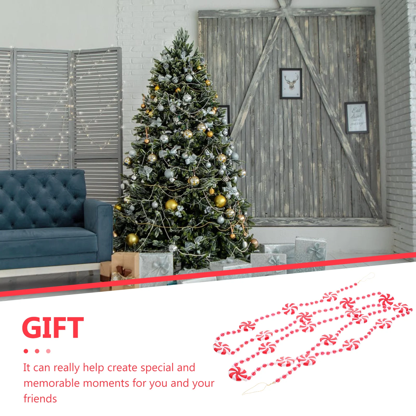 

Red Christmas Decorations Candy Pendant Home Hanging The Banner Ornament Lovely Pendants Xmas Style Tree Decors