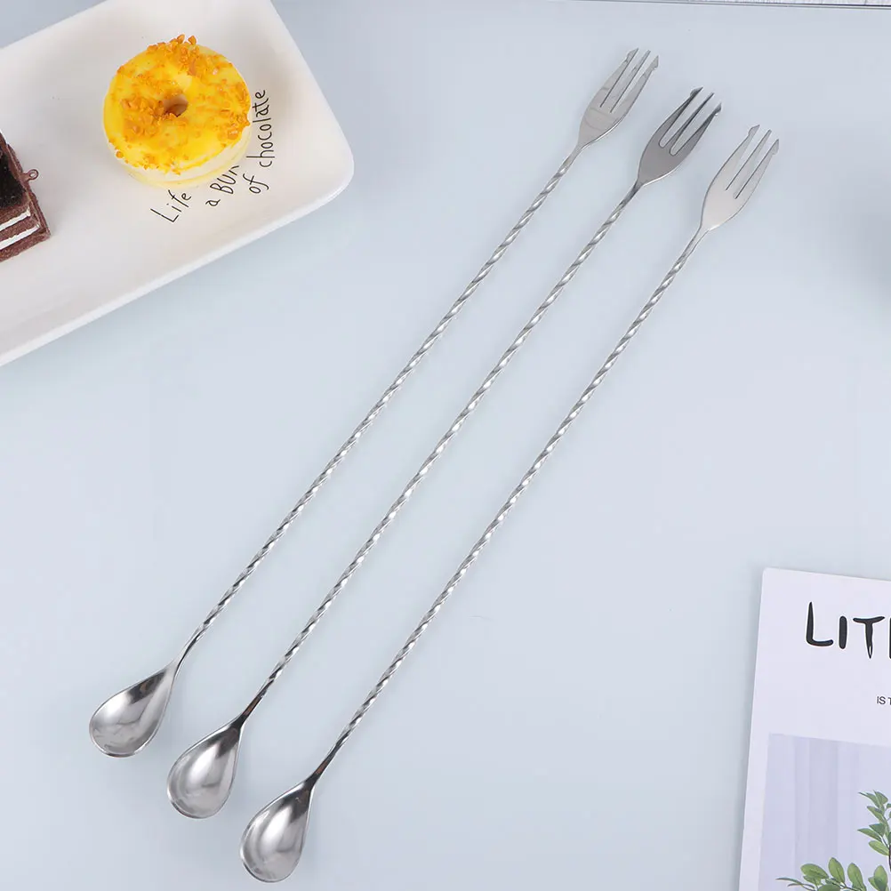 

2Pcs StainlessSteel Spoon Thickened Reusable CoffeeStirrer MixingStick FoodGrade ColdHeatResistant Cocktail Beverage Juices