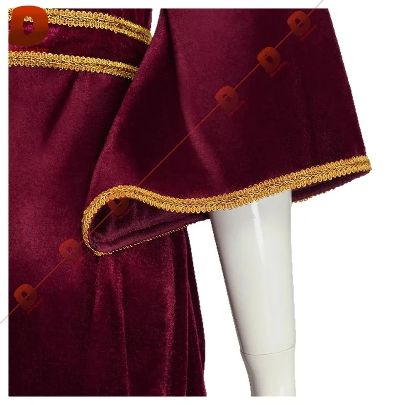 Disfraz de Cosplay de madre Gothel (XS-3XL), vestido rojo vino, vestidos de mujer, falda Lolita para Anime, traje de fiesta de Carnaval y Halloween
