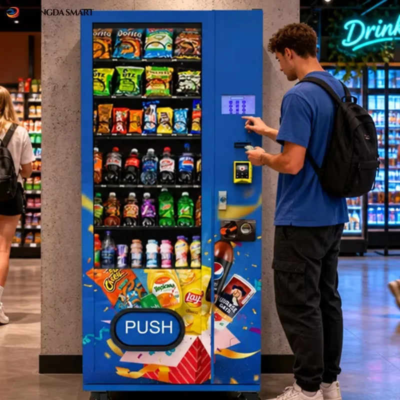 Smart Mini Beverage Vending Machine 6 Selections 7 Inch Touch Display Small Snack Vending Machine CE Certified for Europe