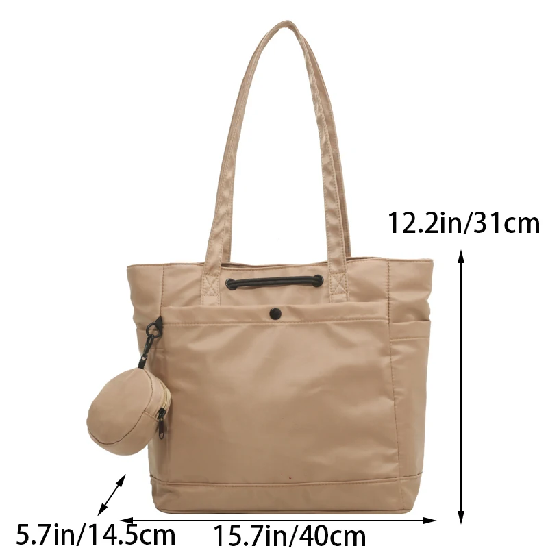 Nylon Women\'s Bag Large Capacity Multifunction Waterproof Tote Student Shoulder Bag Travel Handbag Shopping