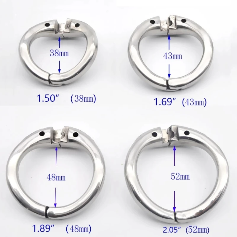 New Stainless Steel Openable Ring Design Cock Cage Male Chastity Device Metal Penis Ring Vent Hole Chastity Belt Sex Toy For Man