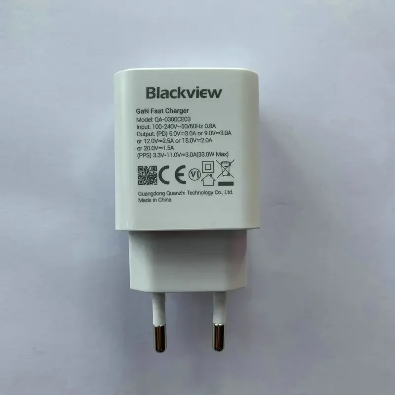 Original For Blackview BV8800 BL8800 BL8800pro BV7100 Oscal S80 BL5000 EU Plug 33W Travel Fast Charger Connector Type C Cable