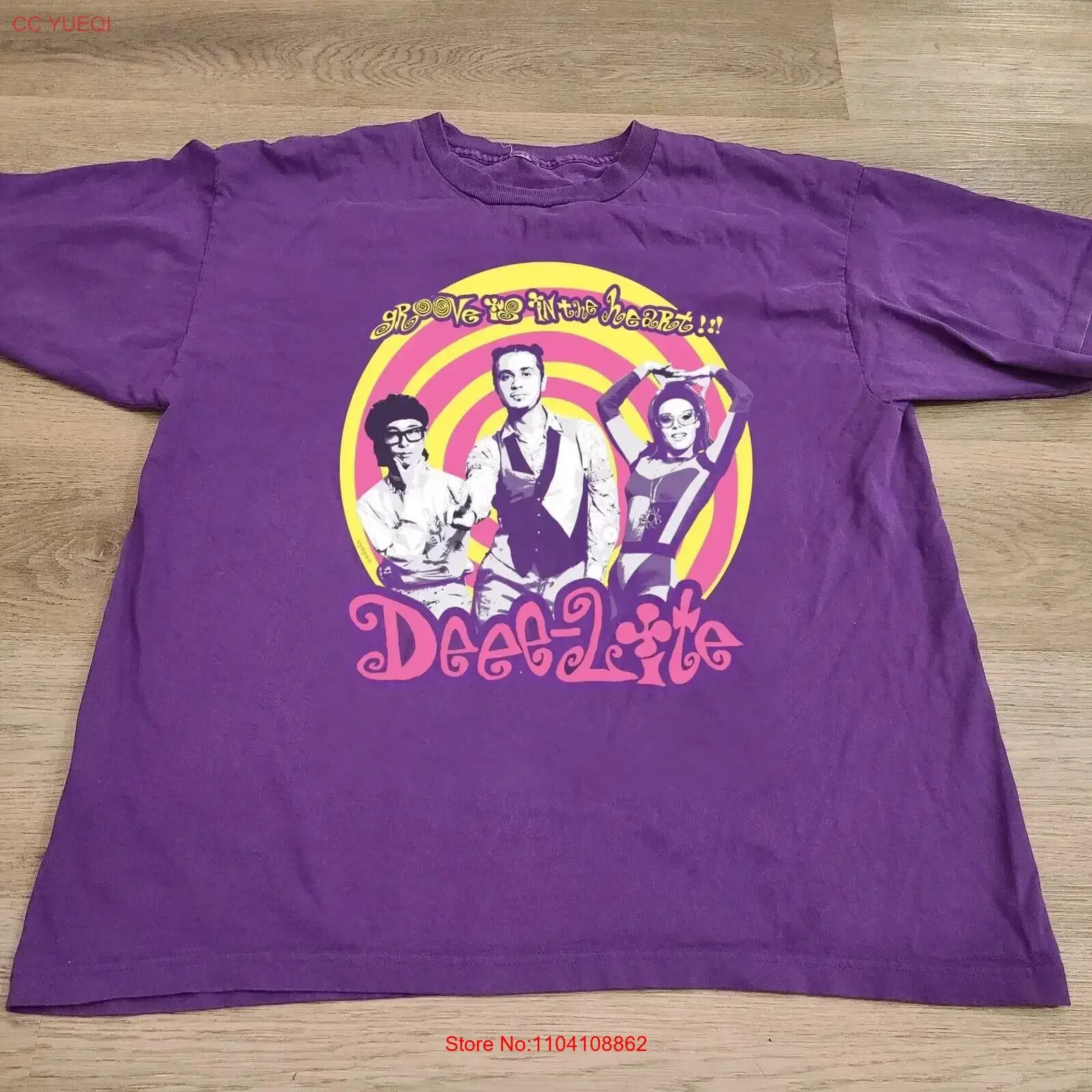 Camiseta Exclusiva Deee Lite de Música Dance de los 90, Algodón, Tallas S-5XL, Morado, BL1127, Estilo Vintage Lavado, Ropa de Diseñador, Elástica, Unisex, Elegante
