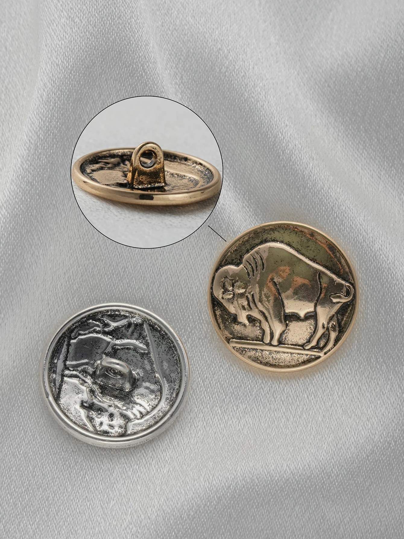 

Retro British Style Circular Elephant Metal Buttons 10pcs/15pcs/20pcs for Sweater Coat Decorative Hand Sewn Clothing Accessories