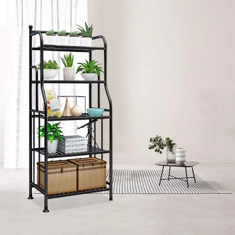 Shelving Unit Bakers Rack Metal Storage Shelves Laundry Shelf Organizer Standing Shelf Units for Laundry Kitchen Bathroom Pantry