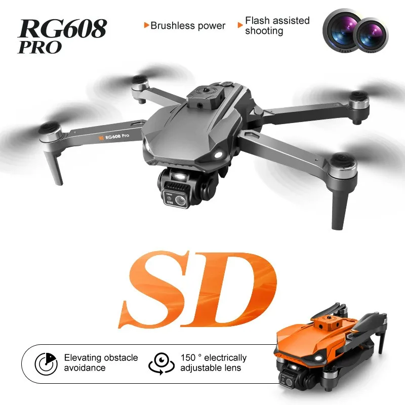 

RG608 PRO Lift Obstacle Avoidance 8K Dual Camera Night Vision Flash Shooting Brushless Motor 2.4G Wifi FPV Quadcopter