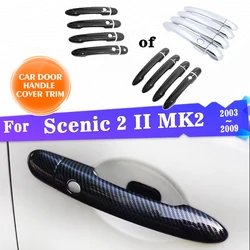 Car Outer Door Handle Cover Trim For Renault Scenic 2 II MK2 2003 2004 2005 2006 2007 2008 2009 Exterior Car Accessories Gadgets
