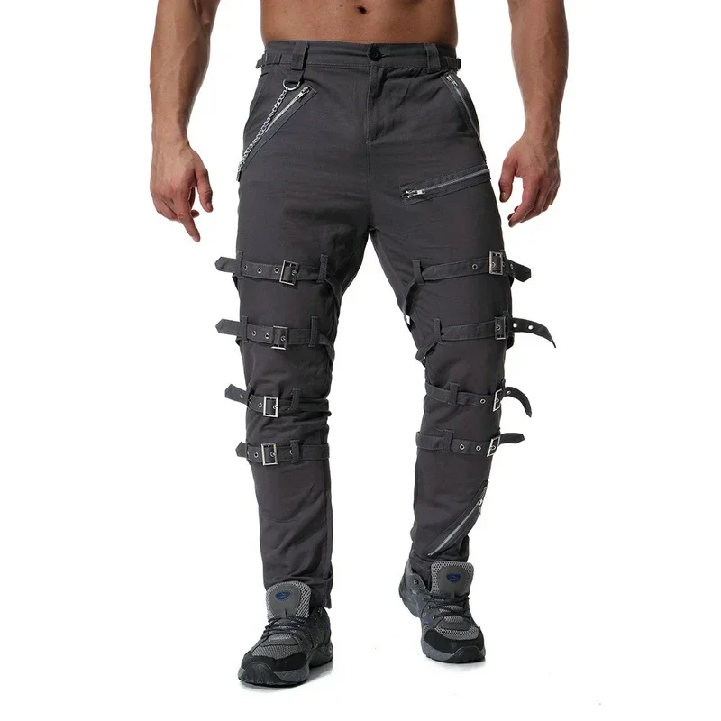 

Top Quality Metal Decoration Zippers Cargo Pants Hip Hop Jogger High Street Sweatpants Drop Shipping ABZ183