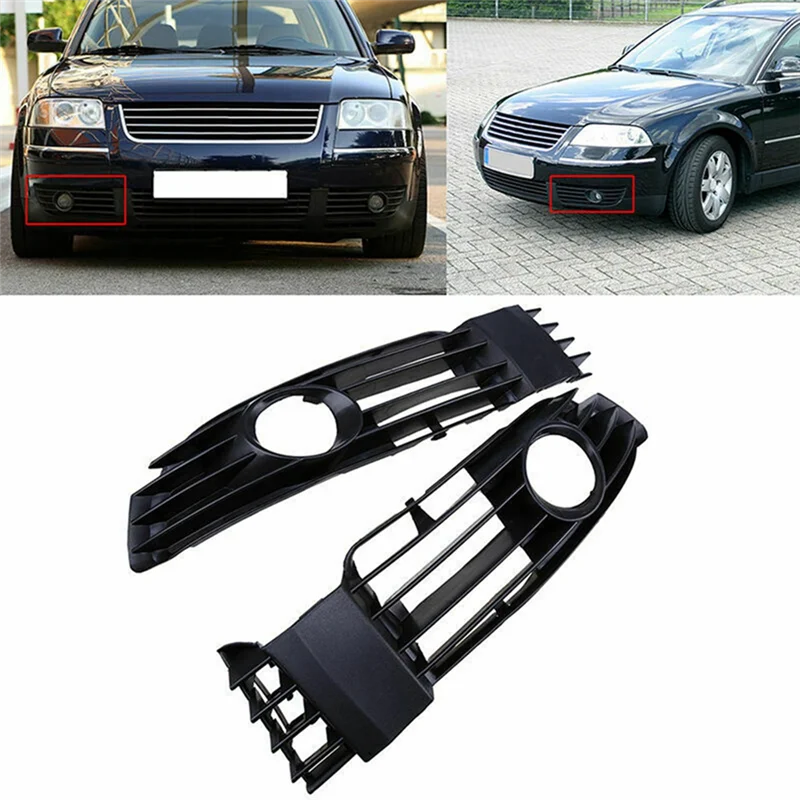 1 Paar LH + RH Auto Accessoires Voorbumper Mistlamp Licht Roosters Bezel 3B 0853665 L 3B 0853666 L voor Passat B5.5 2001-2005