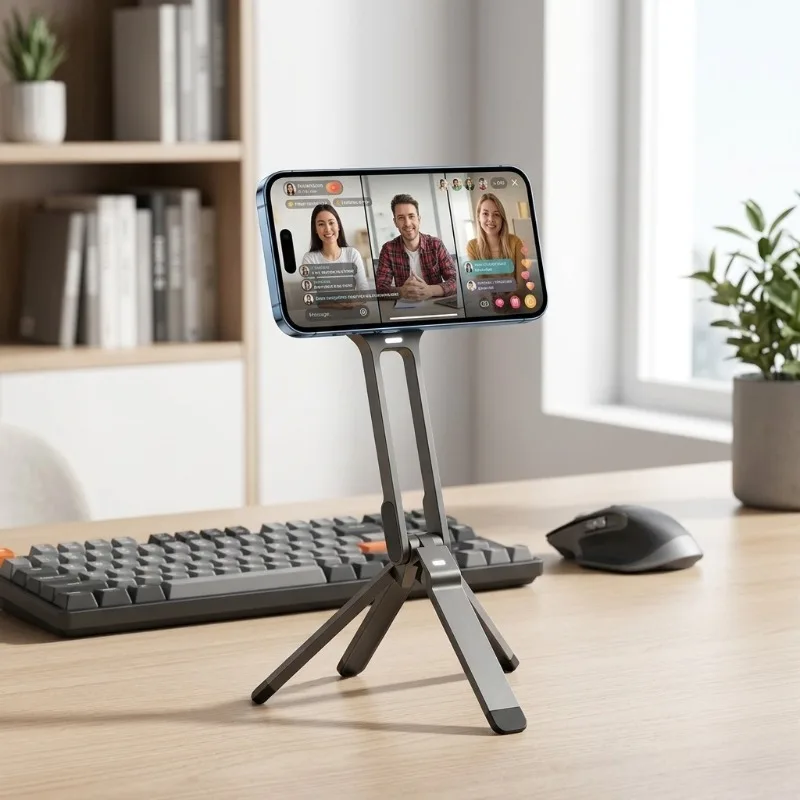 

Phone Bracket Rotating Desktop Stand for Live Streaming Photography Shooting Outdoor Travel Accessory Magnetic Phone Holder