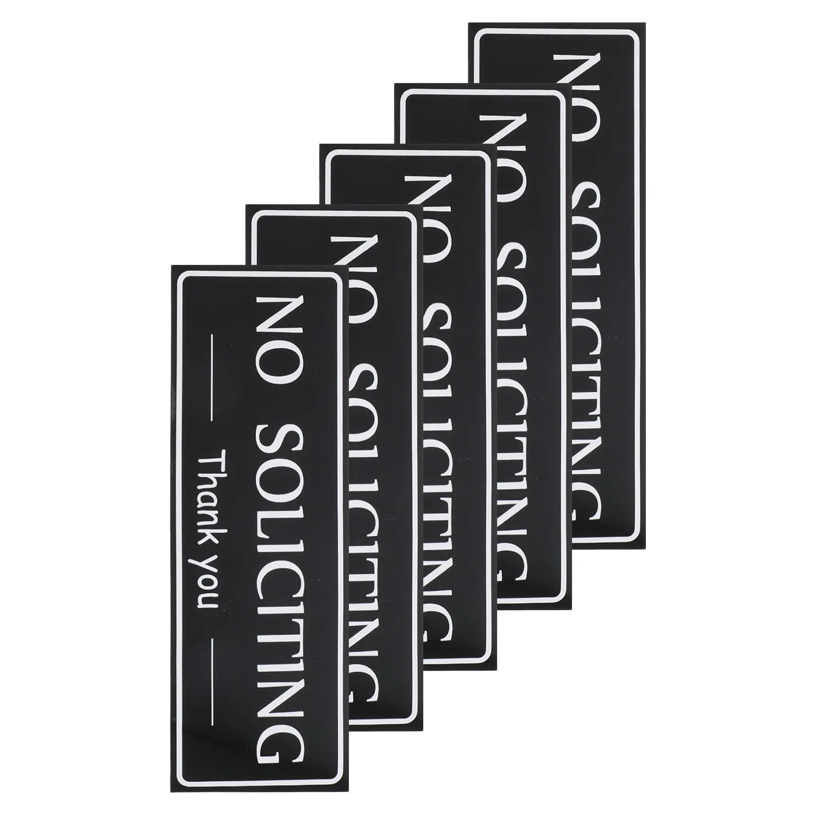 Sign Stickers Door Adhesive Halloween Christmas No Soliciting Sticker Front Door Sign No Soliciting Sign Office Door Sign 5PCS