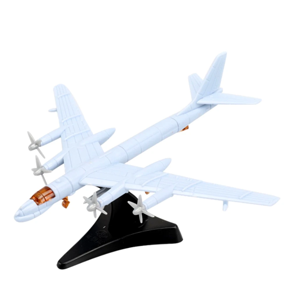 Mini Puzzle Building Toys Russia TU-95 Bomber TY-95 Airplane Assembly Plastic Model Puzzle Building Figure for Military Fans