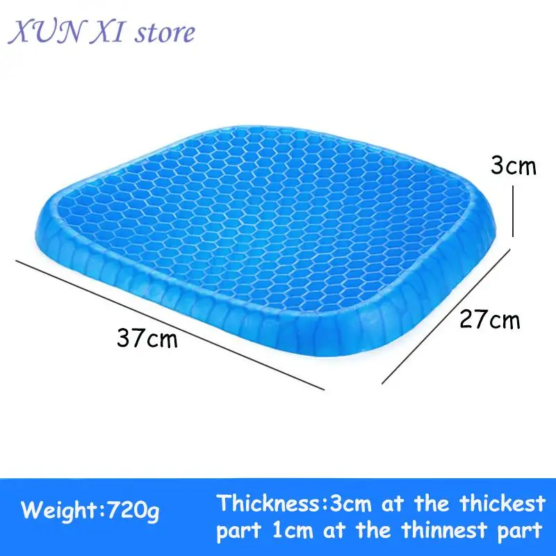 New Gel Seat Cushion Breathable Honeycomb Design for Pressure Relief Back Tailbone Pain Home Office Chair Cars Wheelchair Cool