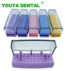 30 Holes Dental Bur Holder Block Burs Drill Diamond Disinfection Box Sterilization Case Dentistry Lab Instruments Dentist Tools