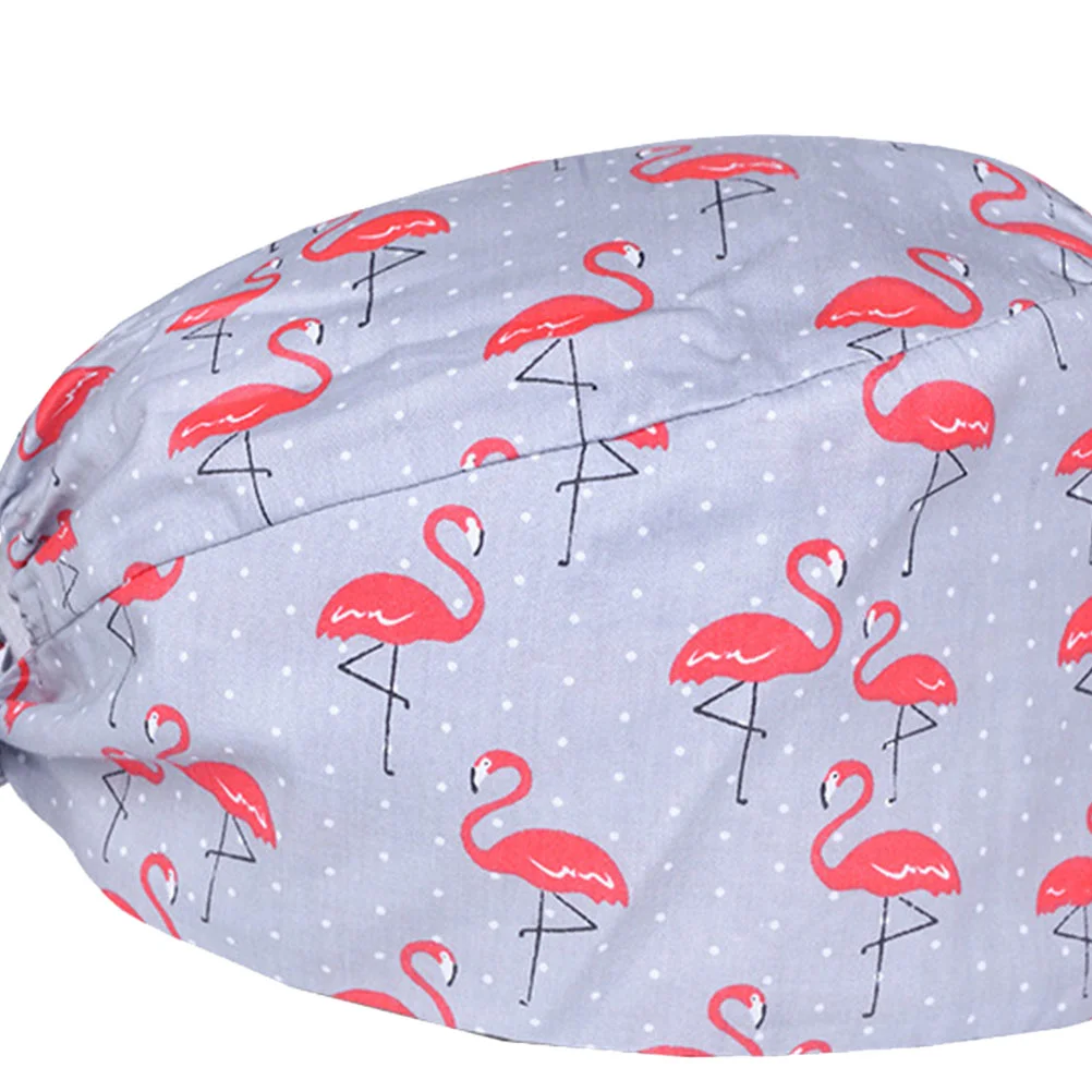 Adjustable Women's Operating Room Doctor Cap Chemo Caps Printed Working Dust-proof