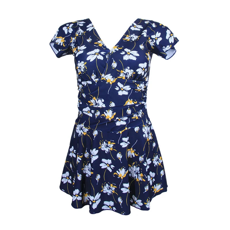 Damski strój kąpielowy po mastektomii, jednoczęściowy z dwustronnym nadrukiem, z kieszeniami na protezy, szybkoschnący, dla kobiet po operacji raka piersi, 2026