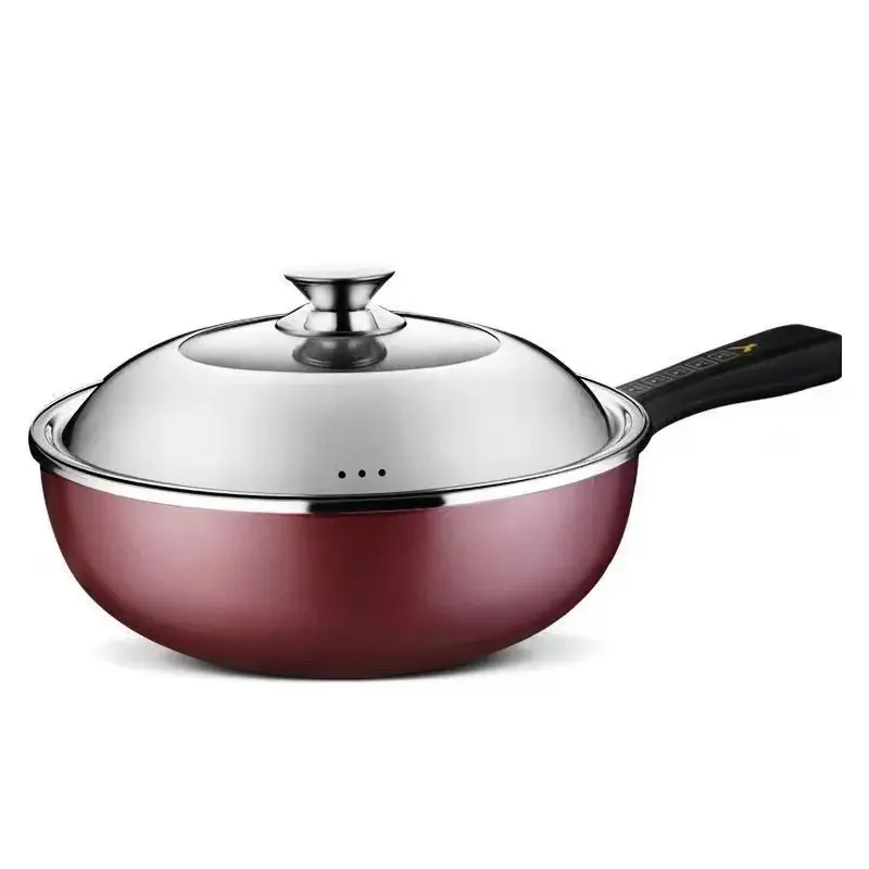 Electric cooking wok, family non-stick pan, dormitory plug-in integrated electric frying pan