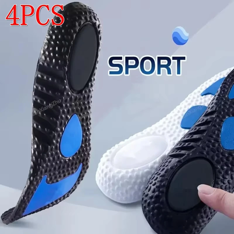 4 Stück orthopädische Einsätze zur Fußgewölbeunterstützung, Sportschuhe, Einlegesohlen für Männer und Frauen, Komfort-Laufsohle für Füße, rutschfeste Körbe, Schuhpolster