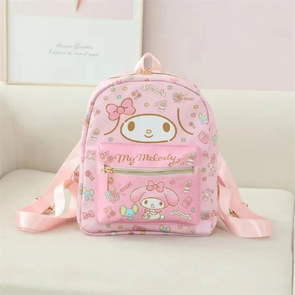 Cartoon Backpack Double Zipper Schoolbag Cosmetic Bag Trendy Girls Storage Bags