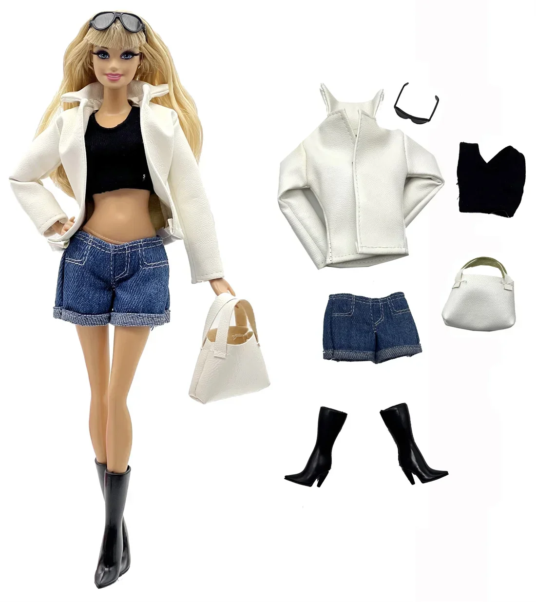 1 Set Cloth Doll Accessories Fashion Model Casual Wear Cool Clothes+Shoes for 11.5 Inch 30cm Doll Kids or Birthday Gift - view 2