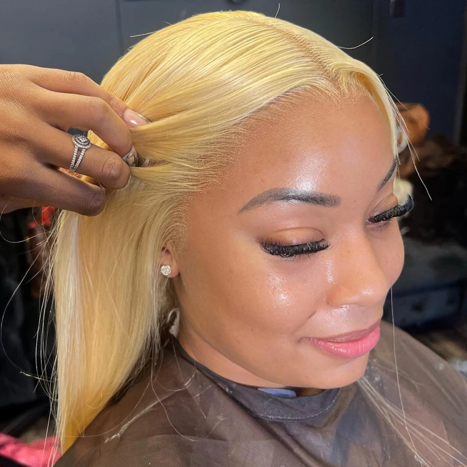 613 Blonde Transparent 13x6 Lace Frontal Wig Blonde Honey Straight Lace Front Wig Preplucked 13x4 Lace Front Wig Human Hair