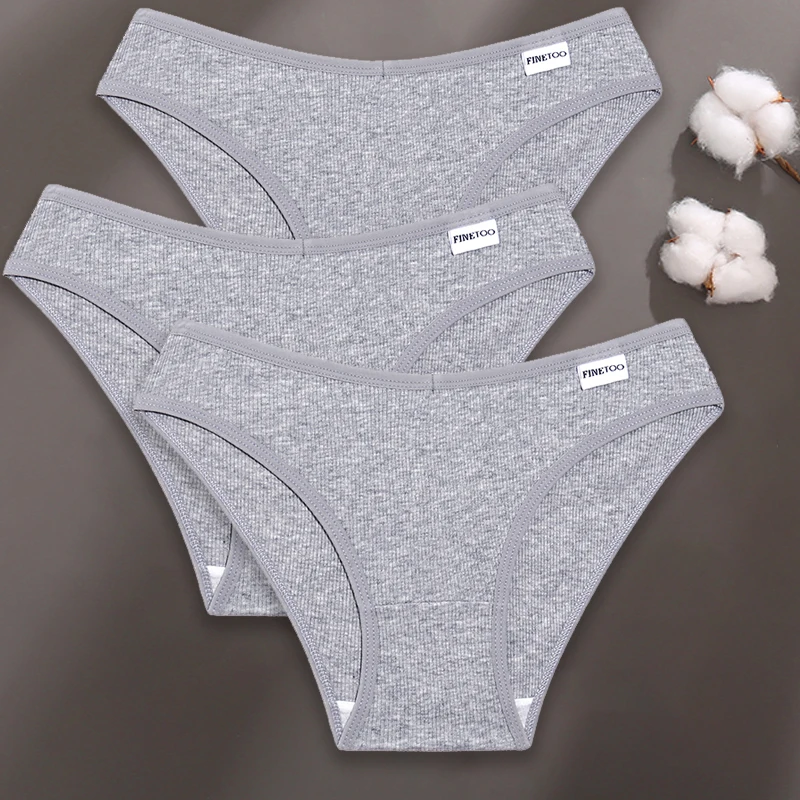 Finetoo 3 teile/satz M-XXL Frauen sexy Baumwolle Höschen Unterwäsche weibliche Unterhosen Frau Slips Baumwolle Höschen Mädchen intimates Dessous